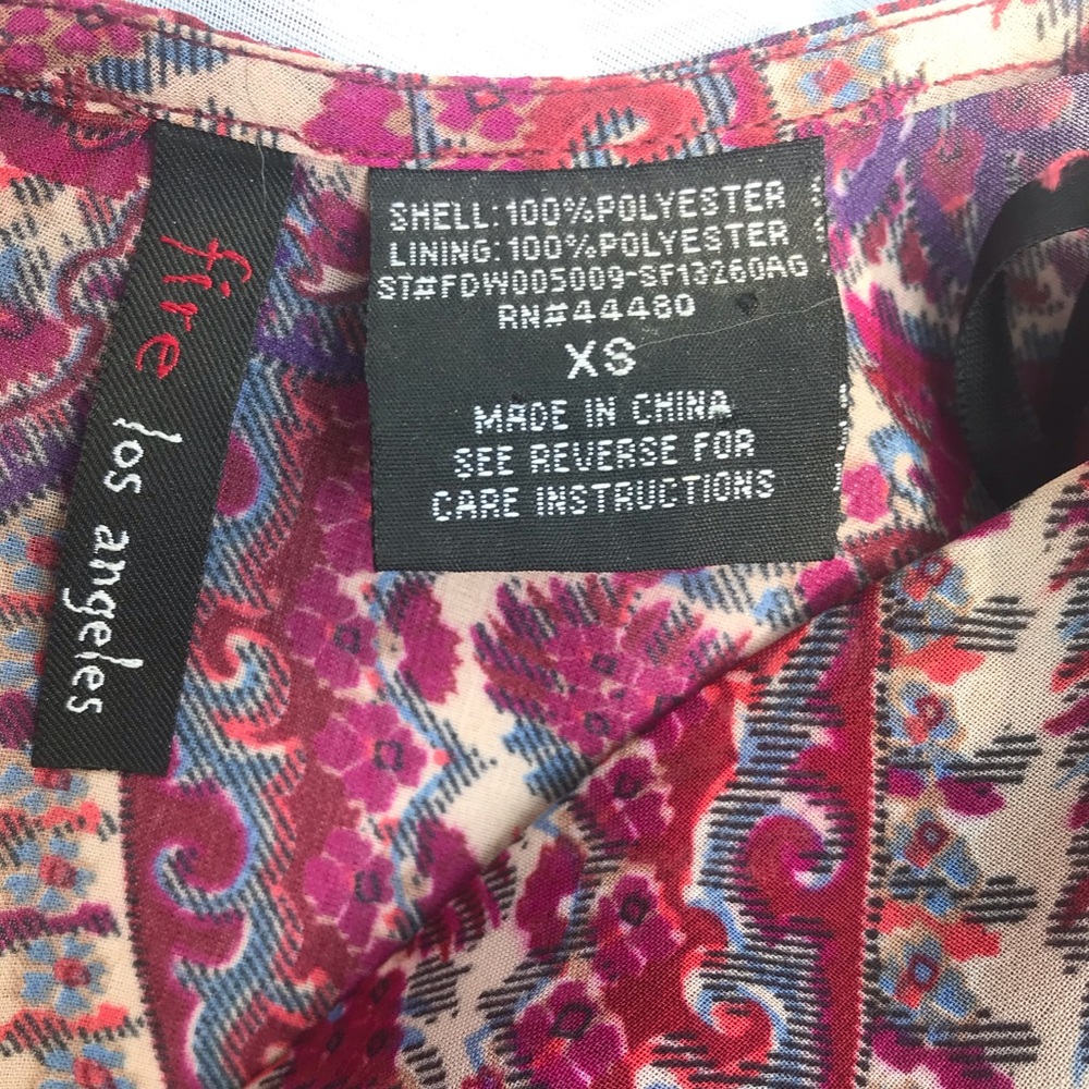 Fire Los Angeles xs long sleeve maxi dress